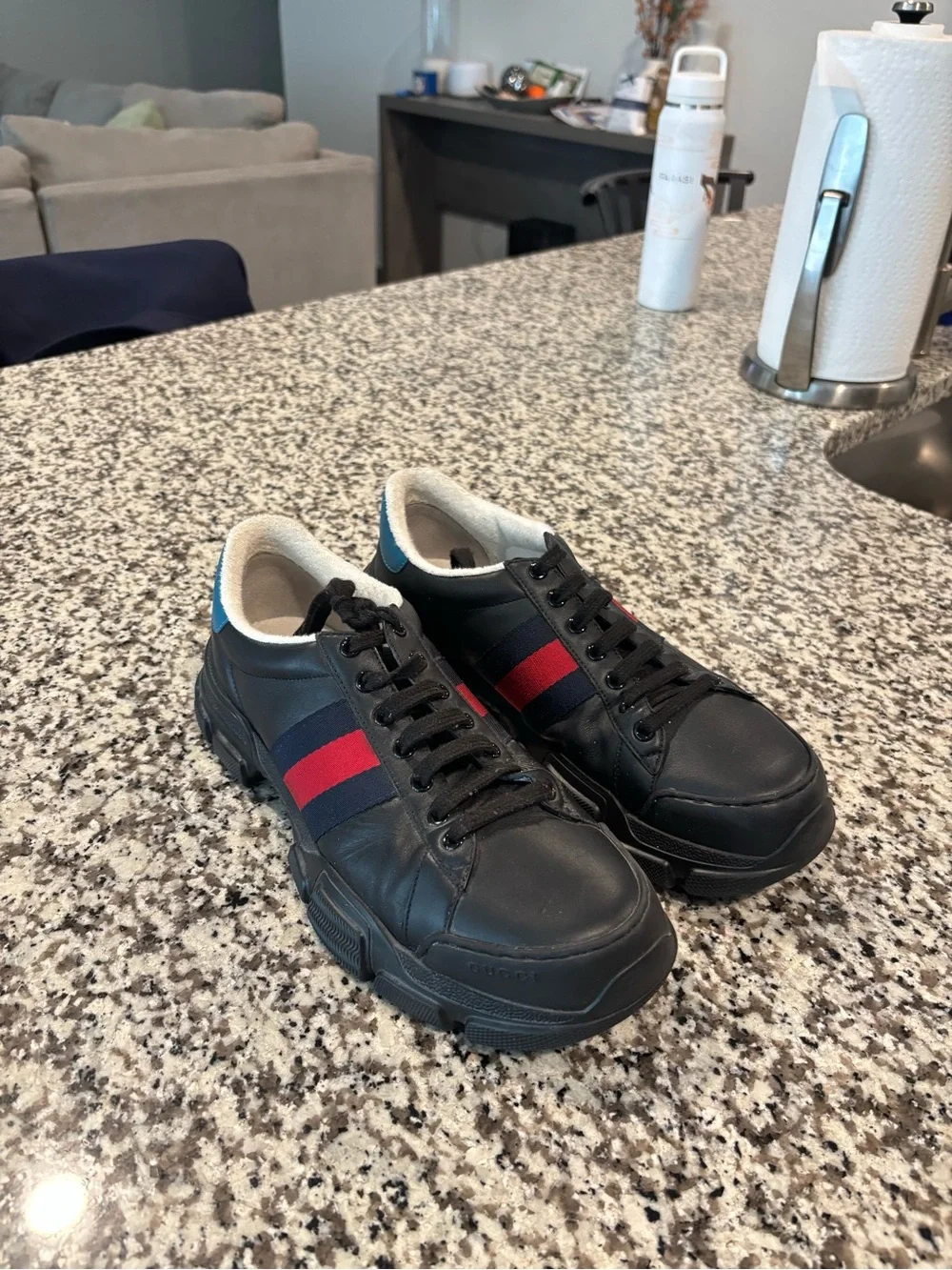 Gucci Black Leather Nathan Sneakers | Black | Size 8